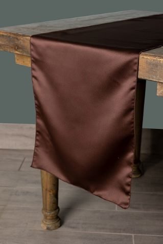 Matte Lamour Dark Brown table runner
